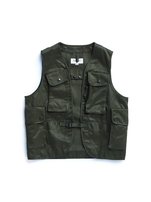 JERKIN VEST / OLIVE TWILL