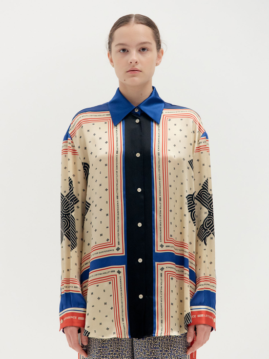 QUARRY Pattern-printed Silk Shirt - Ivory Multi