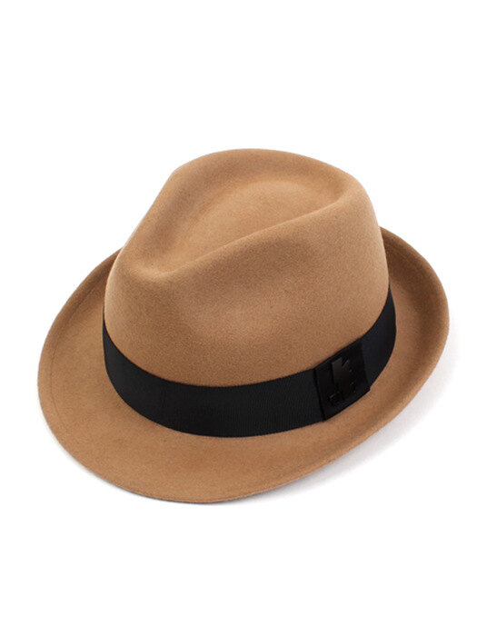 BU Beige Short Wool Fedora 울페도라