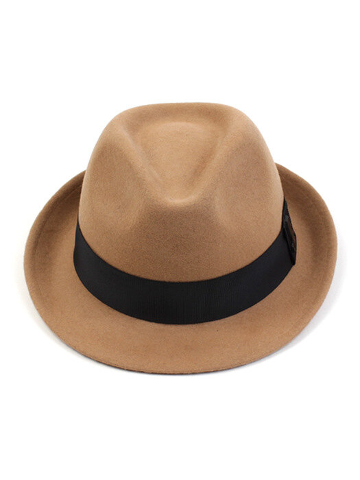 BU Beige Short Wool Fedora 울페도라