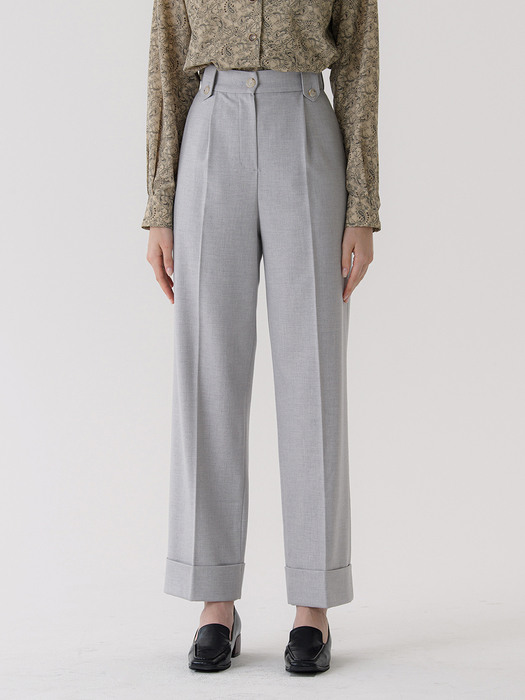 turn-up trouser (gray)