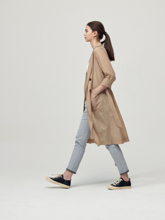 Light Feather Trench Coat_Beige