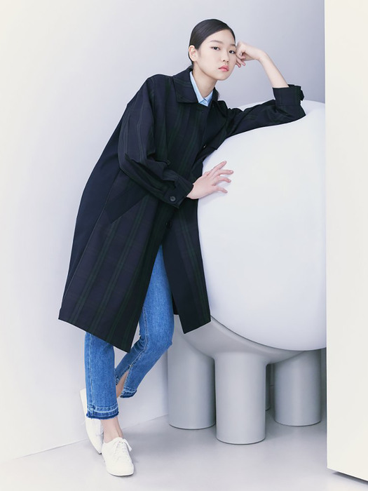 Signature Mac Trench Coat  Navy (KE1230M01R)