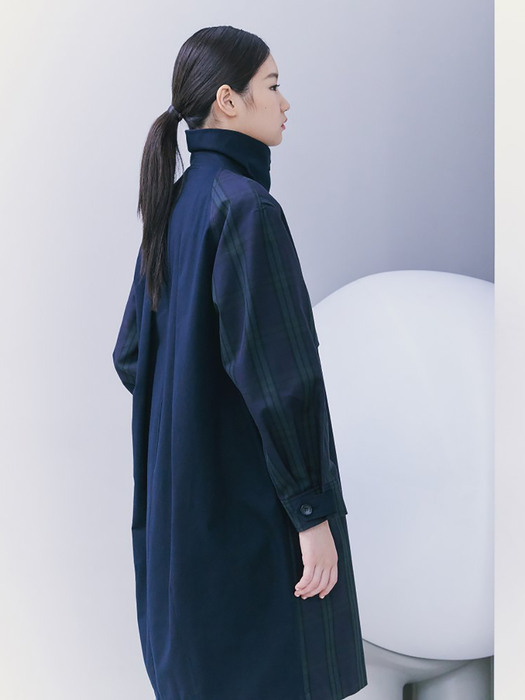 Signature Mac Trench Coat  Navy (KE1230M01R)