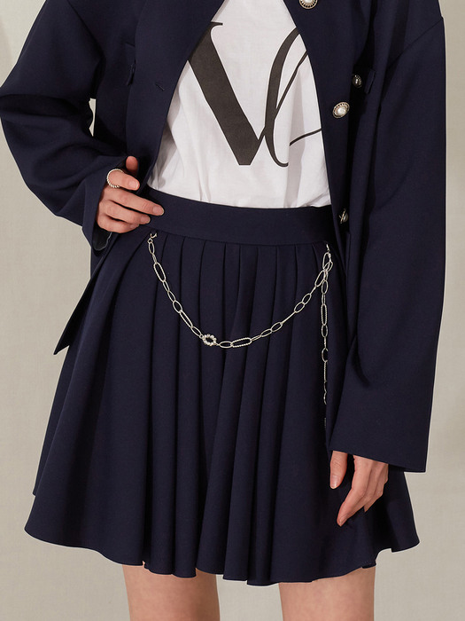 MATIAS chain skirt_navy