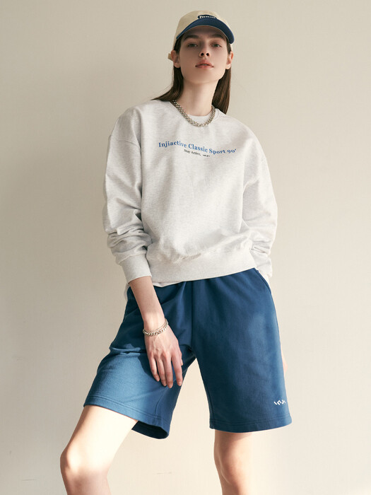 BOYFREIND SWEAT SHORT 블루