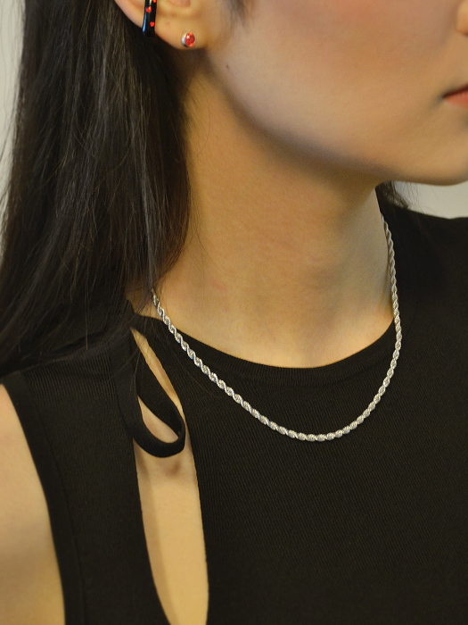 White strap necklace
