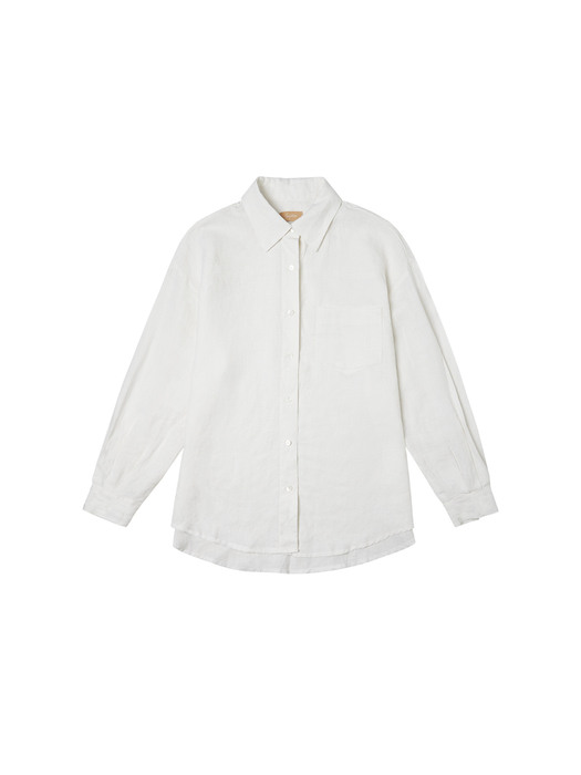 SI TP 5027 Oversized Linen Shirt_Ivory