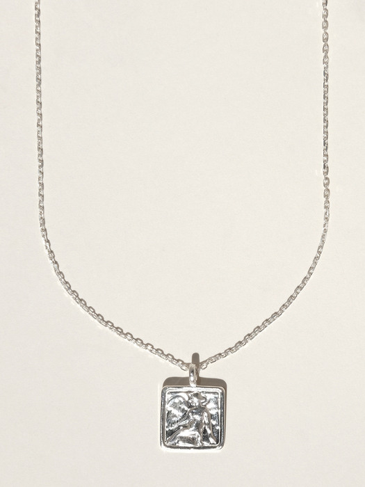 Square Angel Necklace (silver925)(2color)