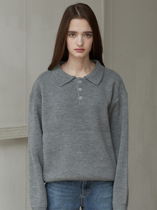 iuw1059 boxy collar knit (grey)