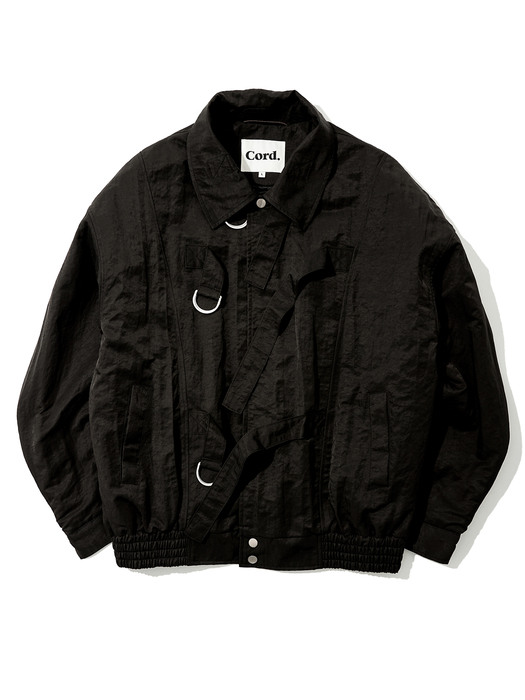 UNION BELTED HARRINGTON BOMBER_EBONY BK