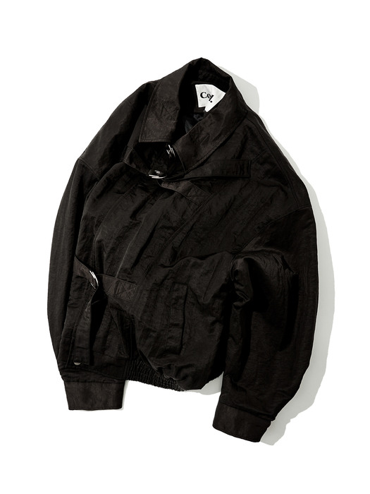 UNION BELTED HARRINGTON BOMBER_EBONY BK