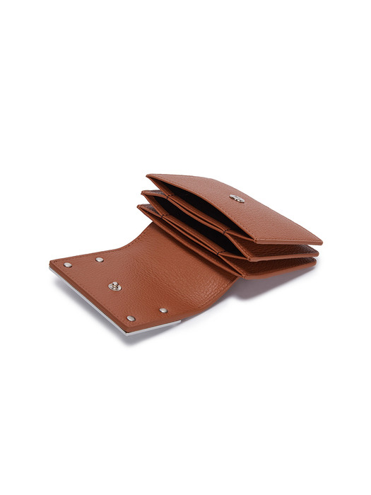 ACCORDION WALLET IN BROWN