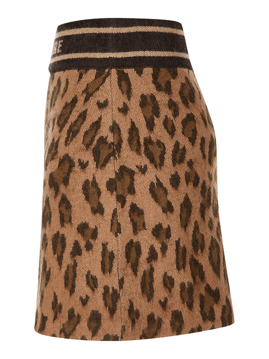레오파드 니트 스커트JC Leopard Knitted Skirt_CAMEL