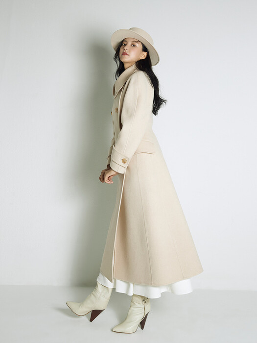 NO.7 OUTER - CREAM BEIGE HERRINGBONE