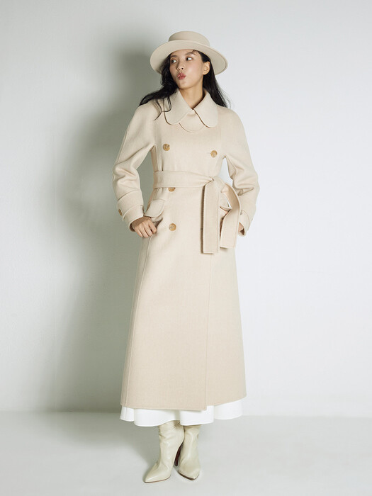 NO.7 OUTER - CREAM BEIGE HERRINGBONE