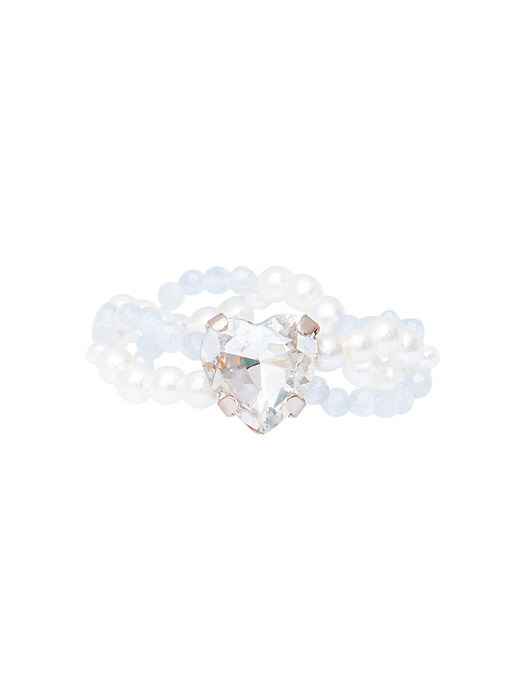 Mingled Beads Ring (Clear)