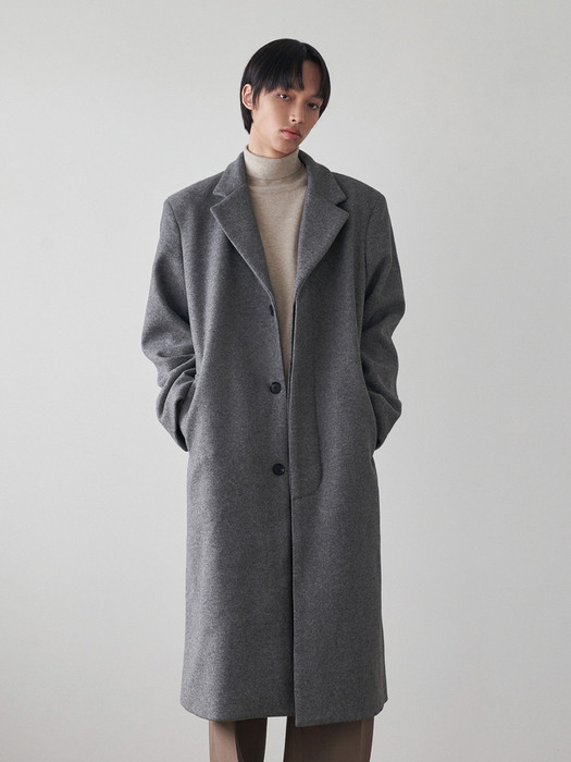 NEW PORMAL WOOL SINGLE COAT_CHARCAOL