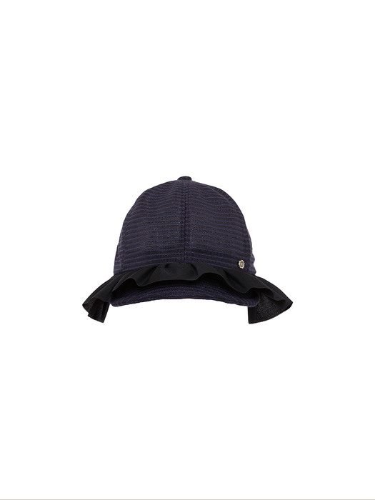 Pleats Cap - Navy