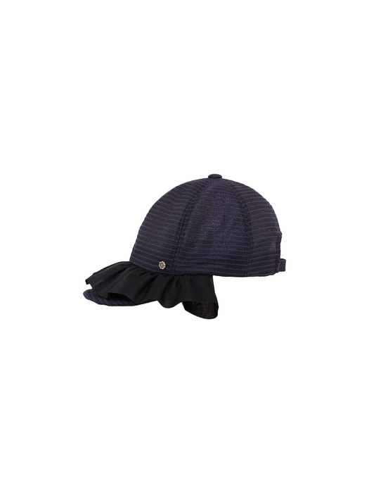 Pleats Cap - Navy