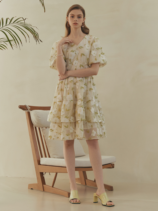 Holly / Frill Flower Mini Dress