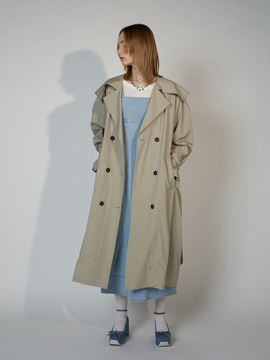 BIG KARA TRENCH COAT_KHAKI