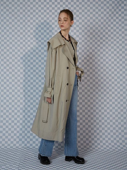 BIG KARA TRENCH COAT_KHAKI