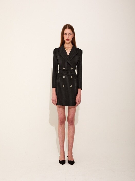 Anna Tailored jacket dress [Black]