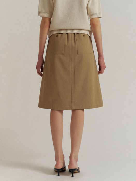  Suri Cotton Skirt in Cinnamon