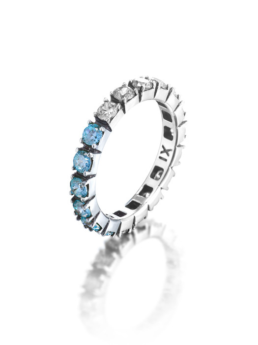 Star Candy Half Ring - sweet blue