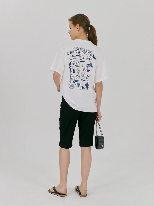 UNISEX JOURNEY HAND DRAWING T-SHIRT OFF-WHITE_UDTS2B124WT