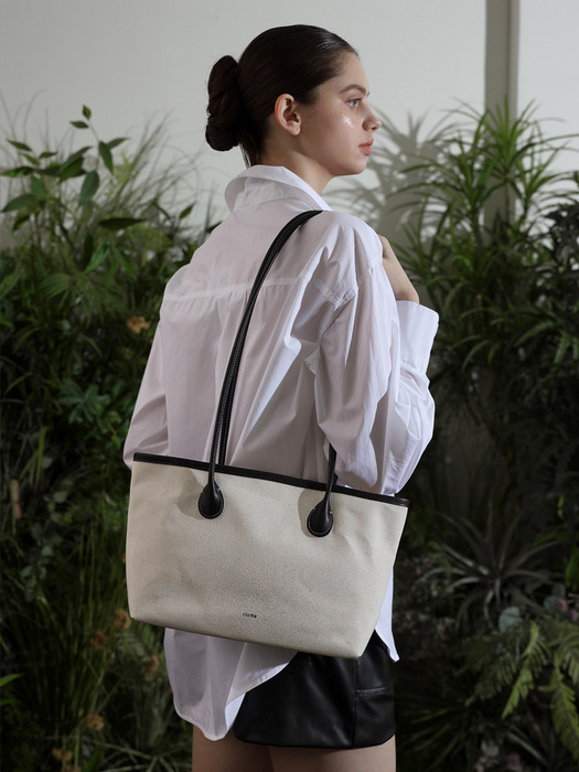 LAMANT ecobag [camel,black] 라만 비건에코백