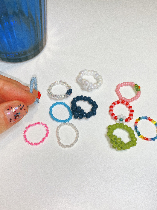 Pinksoda Fine Color Beads Ring 비즈반지
