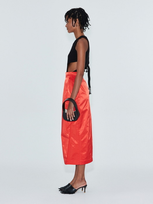 HAVANA SILHOUETTE MIDI SKIRT (RED)