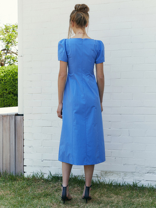 Paper Strap Dress_Cobalt Blue