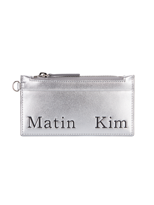 MATIN KIM NECKLACE WALLET IN SILVER