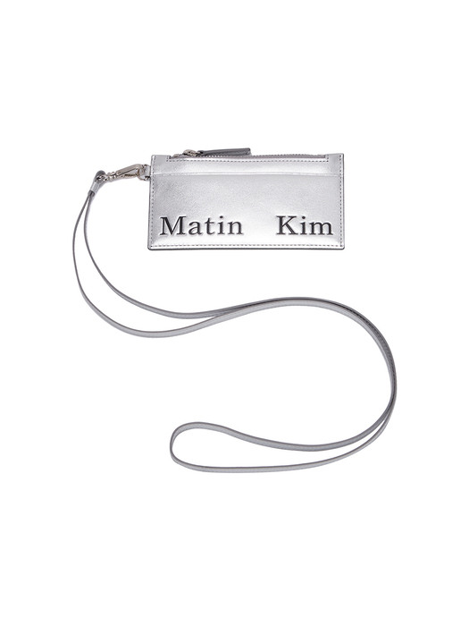 MATIN KIM NECKLACE WALLET IN SILVER