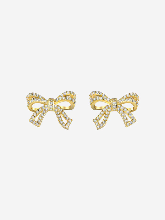 [Silver925] Mysore Bow Earrings (#silver#gold)