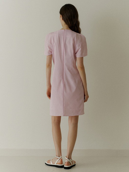 4.55 시어서커 Mini dress (Pink stripe)