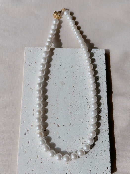 Glanz Pearl Necklace 8mm 실버 진주 목걸이 (Silver925)