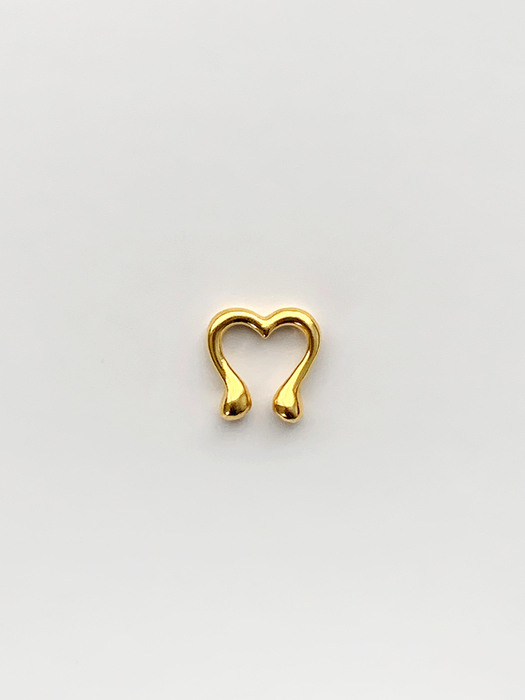 heart bold gold earcuff  