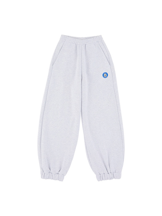 WIDE JOGGER PANTS WHITE MELANGE