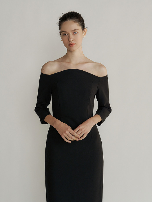 Off the shoulder dress (black)