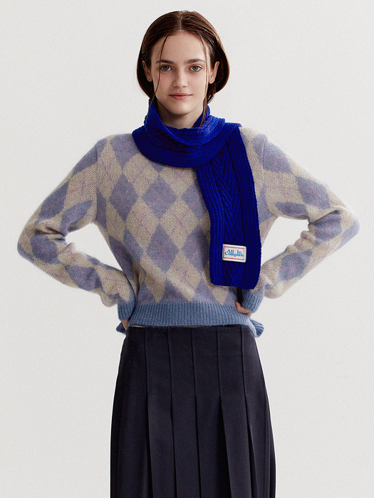 Argyle Mohair knit_3color