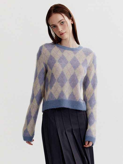 Argyle Mohair knit_3color