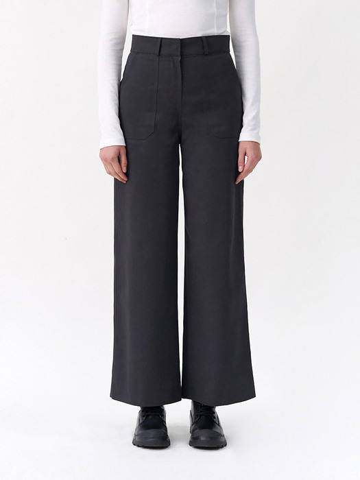 22FW Fold Cotton Pants / Charcoal