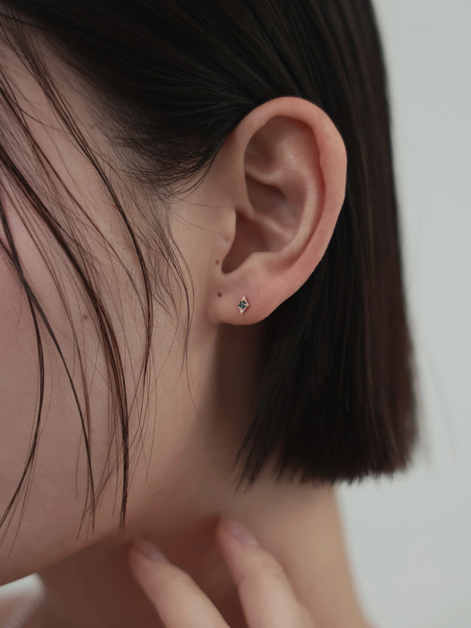 [싱글판매]14K gold green earring & piercing