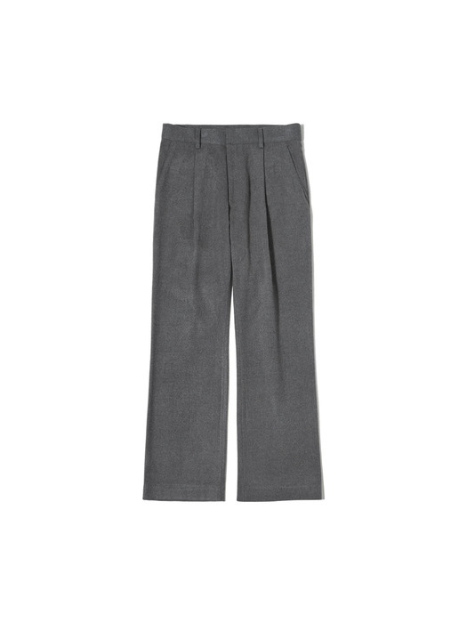 P1019 Pintuck wide slacks_Charcoal