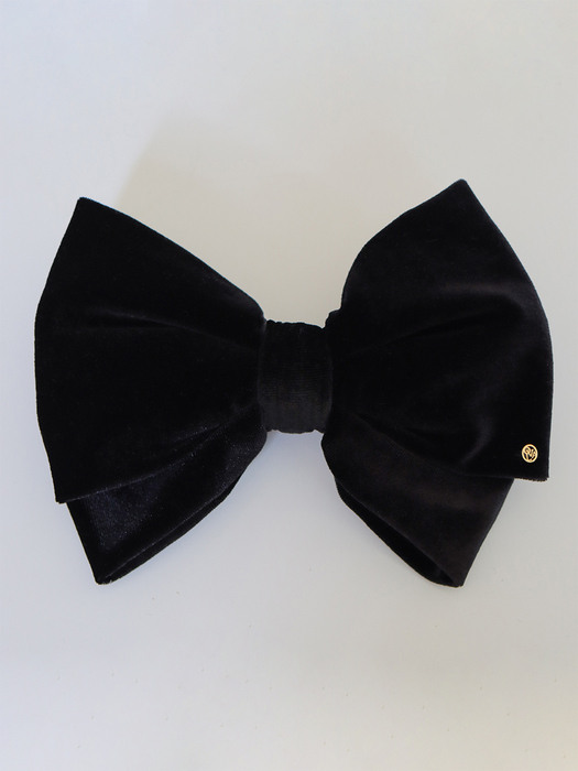 Kitsch velvet ribbon hair pin (black)