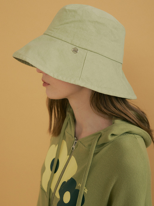 POD LOGO COTTON BUCKET HAT GREEN